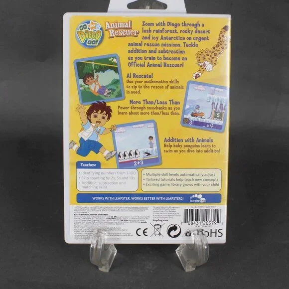 Leap Frog Leapster Go Diego Animal Rescuer Pre K 1st Grade Learning Game - Picture 3 of 3